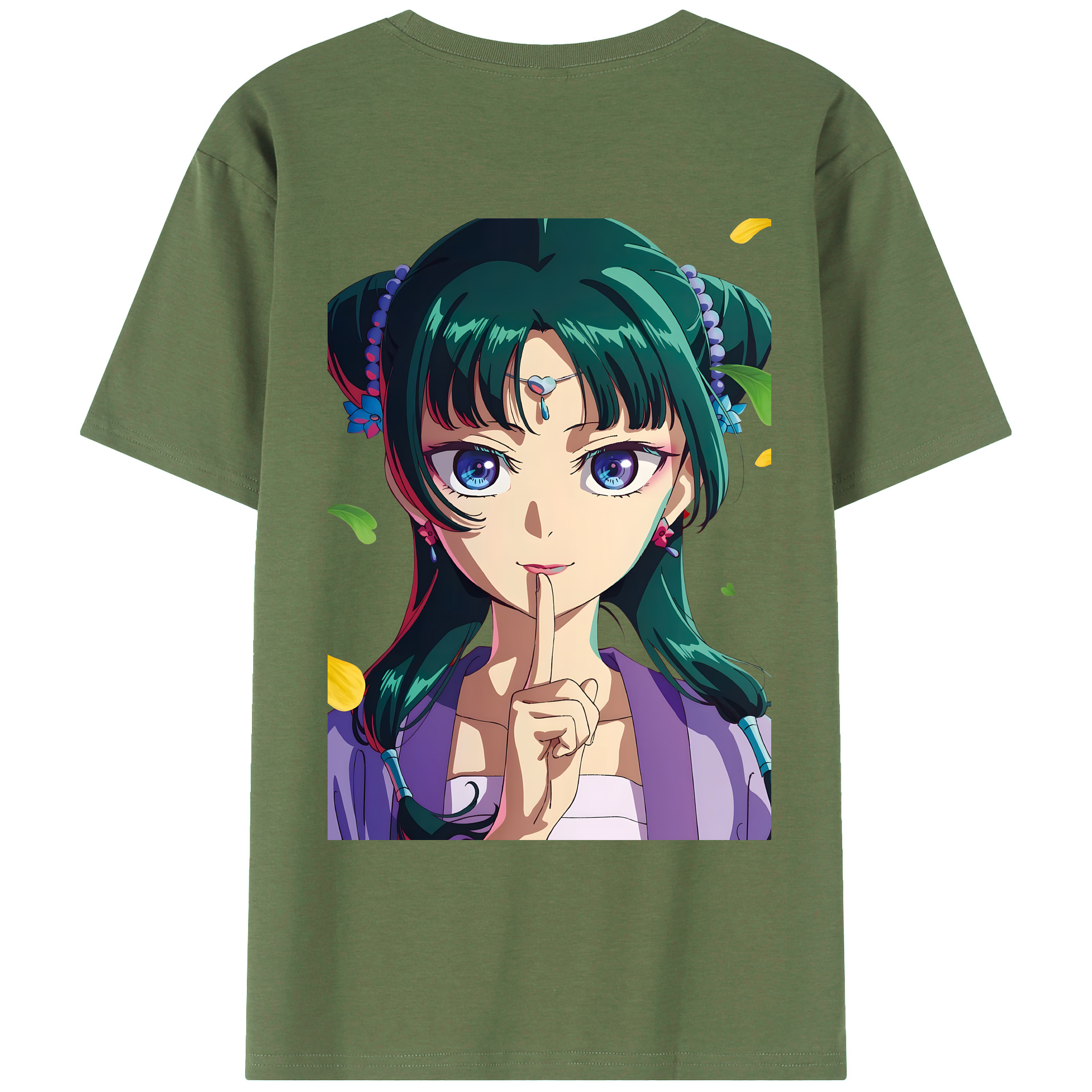 （画像用） 薬屋のひとりごと The Apothecary Diaries 綿100％ メンズ半袖Tシャツ（バックプリント） 通気性